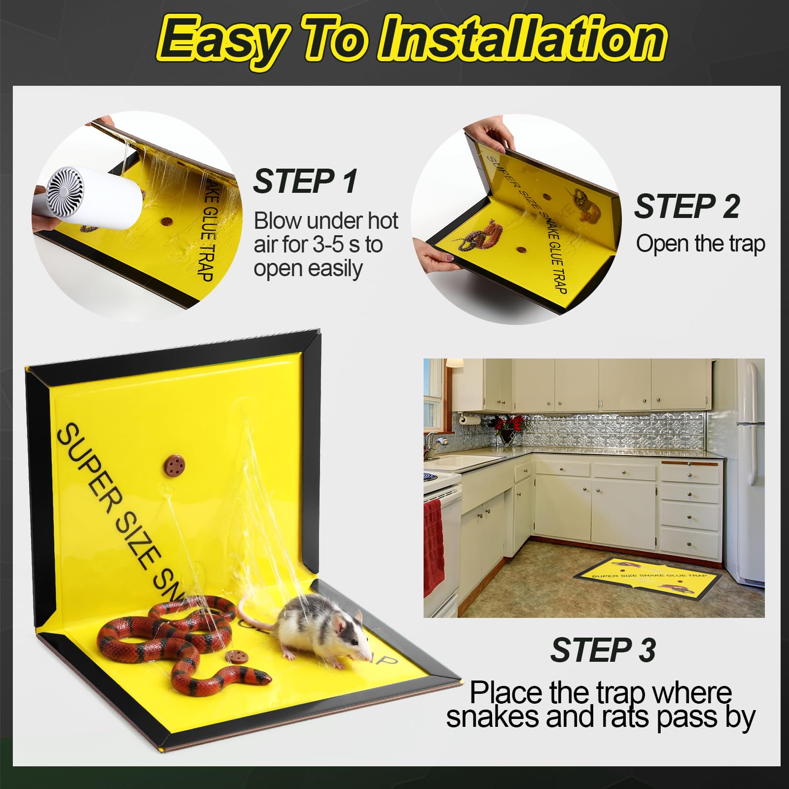 Mysora trap safe for families and pets due to non-toxic adhesive