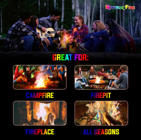 Mystical Fire color changing packets bring family-friendly fun to gatherings.