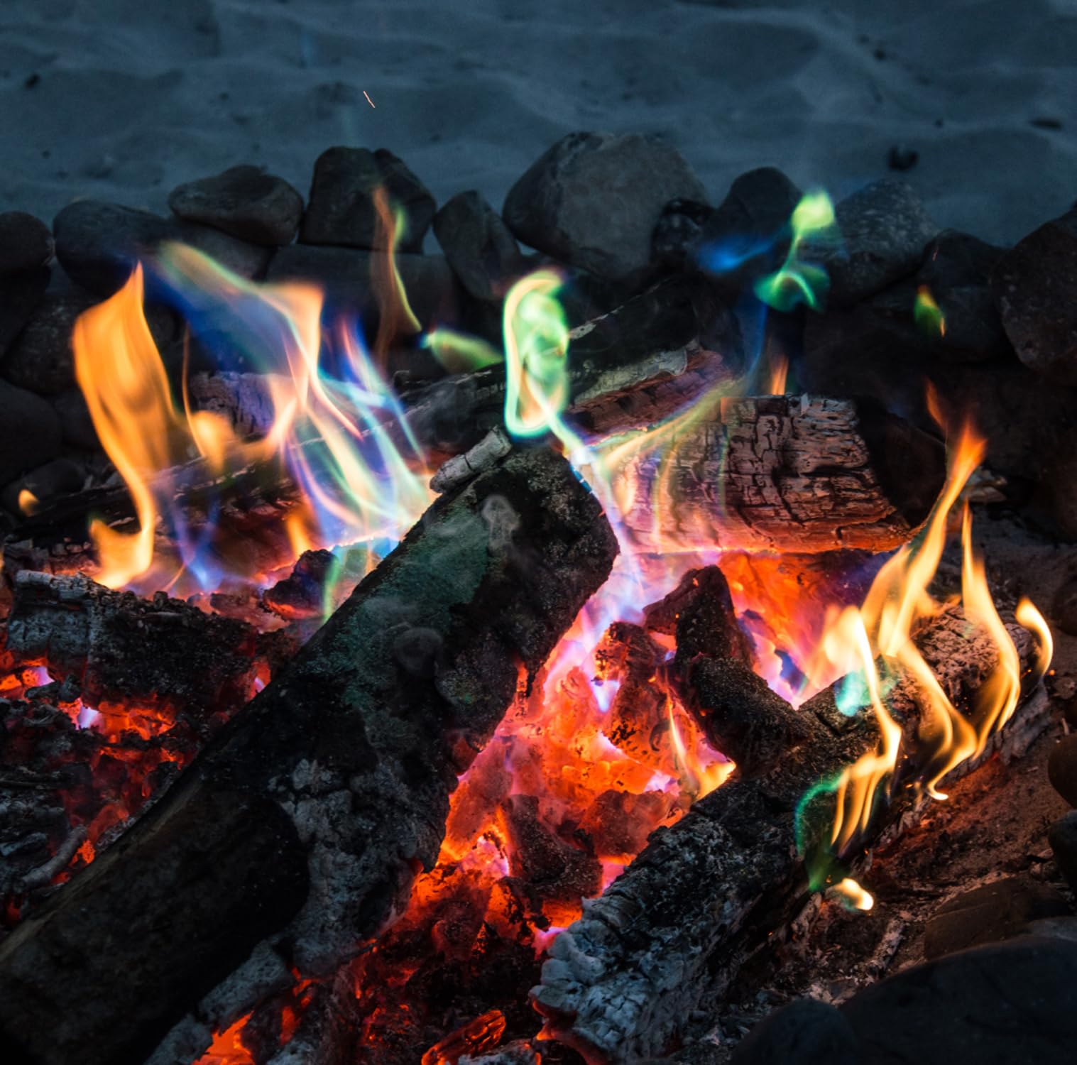 Mystical Fire party setup with vibrant flame colors for entertainment.