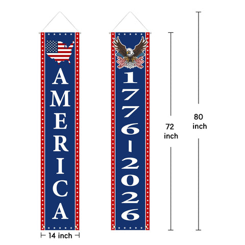 Mythcloud 1776-2026 anniversary banner for patriotic decor.