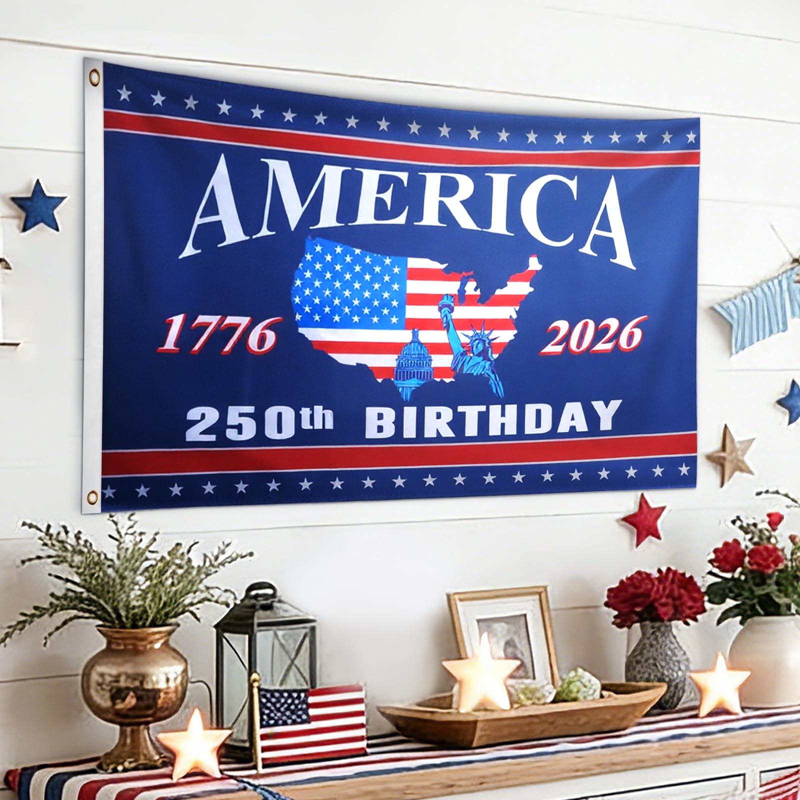 Mythcloud Independence Day flag with classic 250th anniversary pattern.