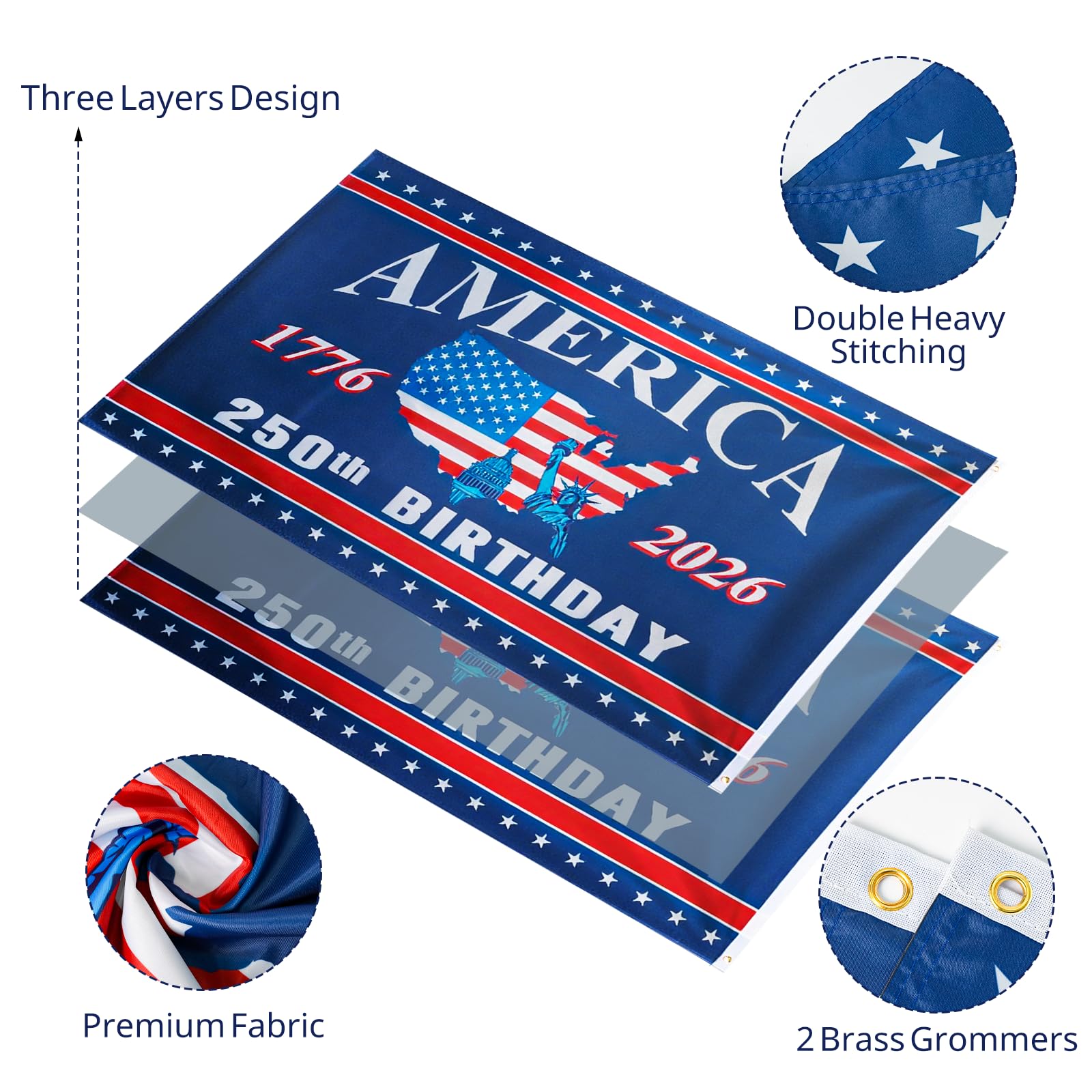 Mythcloud flag hanging on porch for indoor or outdoor display.
