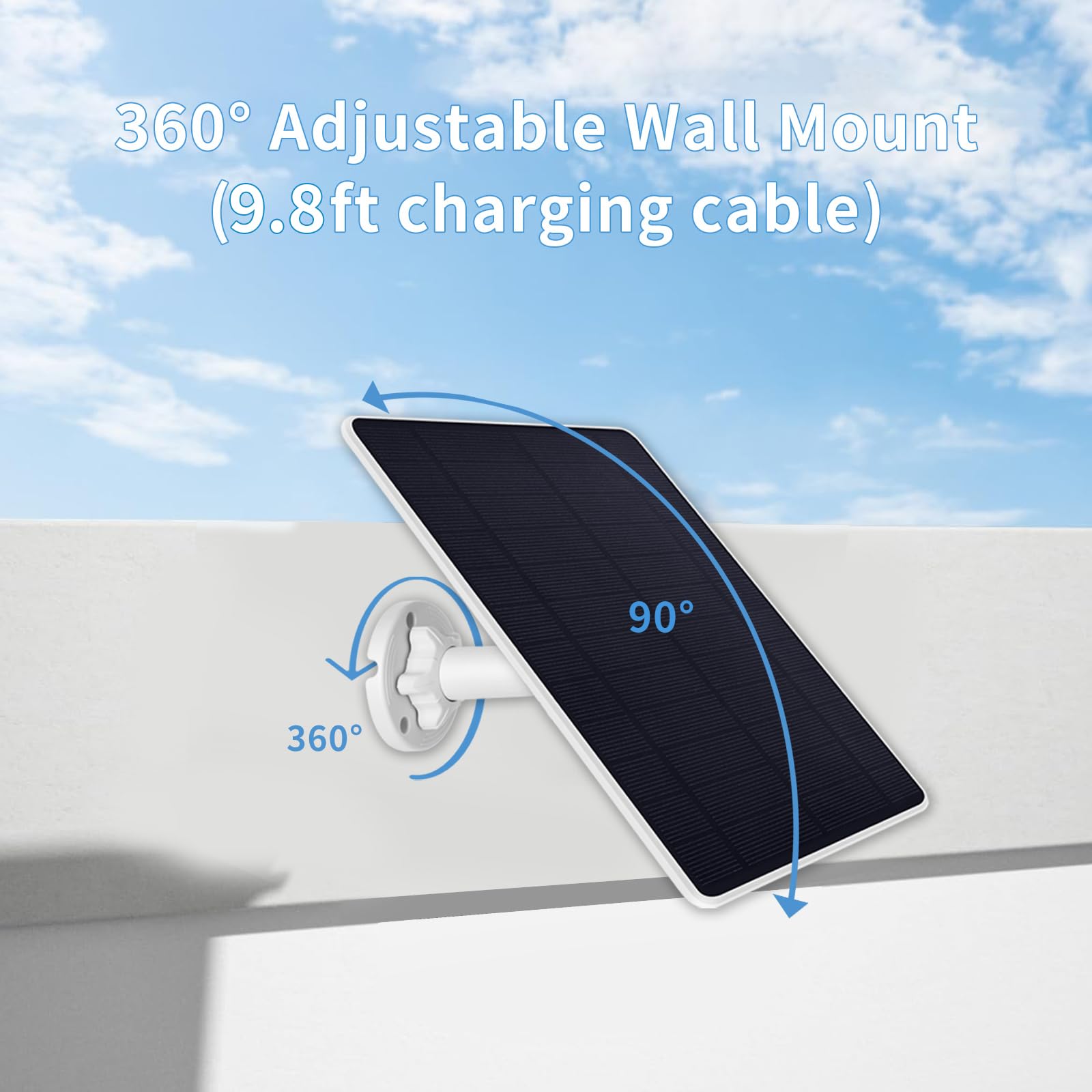 Mytions Ring Spotlight Cam Plus/Pro compatibility with outdoor solar charging panel.