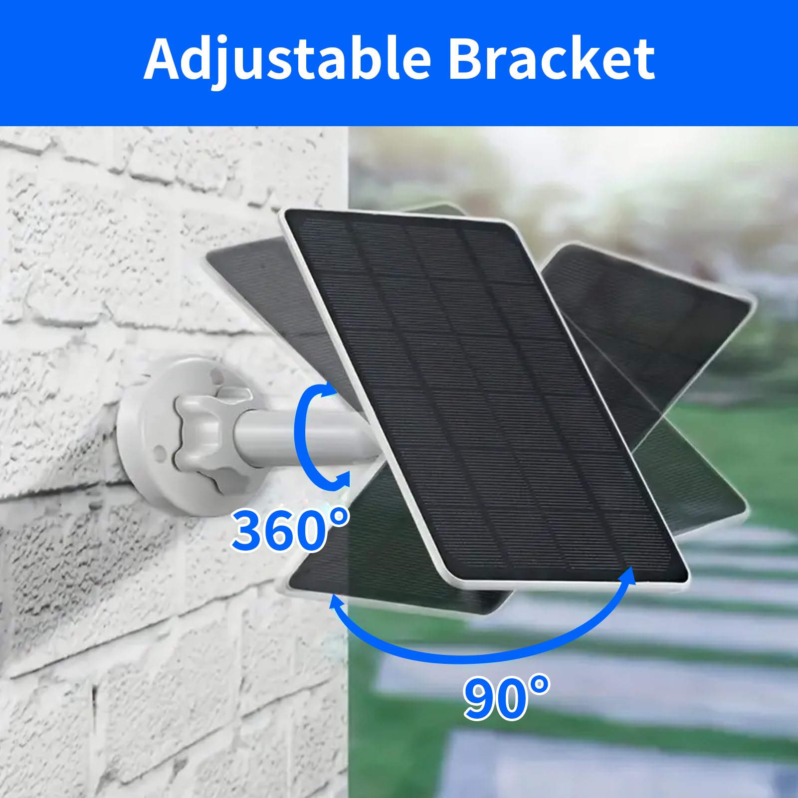 9.8ft cable lets you position the panel for best sun exposure.