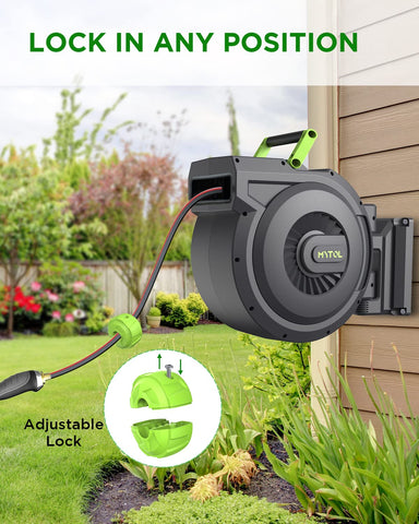MYTOL auto slow rewind prevents jerky retraction and hose tangles during storage.