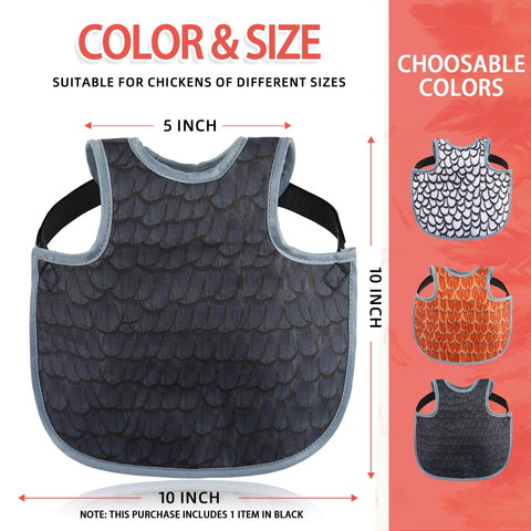 MYWSN chicken apron with adjustable strap securing a secure fit on a hen