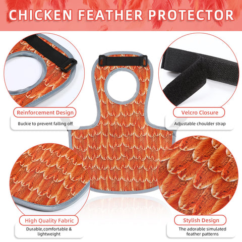 MYWSN chicken saddle with adjustable shoulder straps for a secure, comfortable fit.