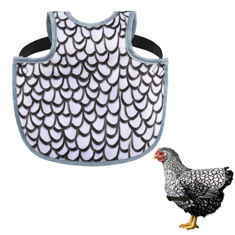 MYWSN chicken saddle back protector white close-up