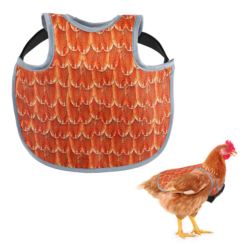 MYWSN back protector saddle in yellow shields hens from feather pecking.