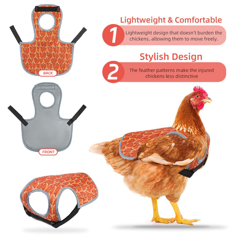MYWSN easy-to-use chicken saddle with secure straps during daily activities.