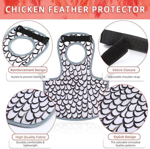 MYWSN chicken saddle close-up of durable polyester material