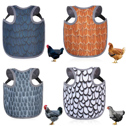 MYWSN chicken saddle back protector in black shields hens from feather pecking.
