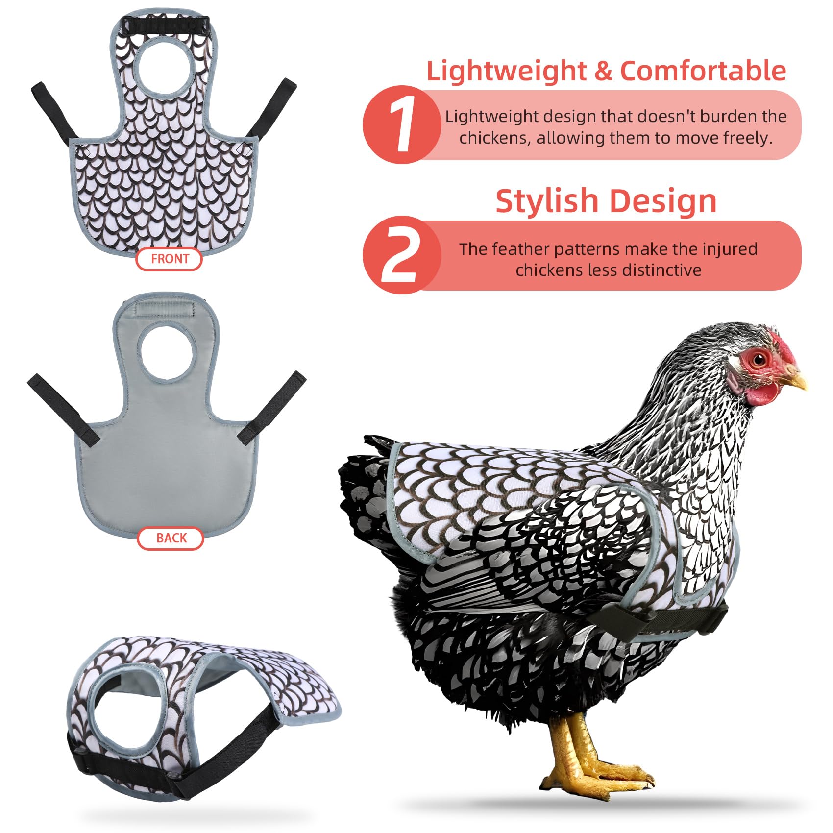 MYWSN color-pattern saddle adds visual appeal while protecting feathers