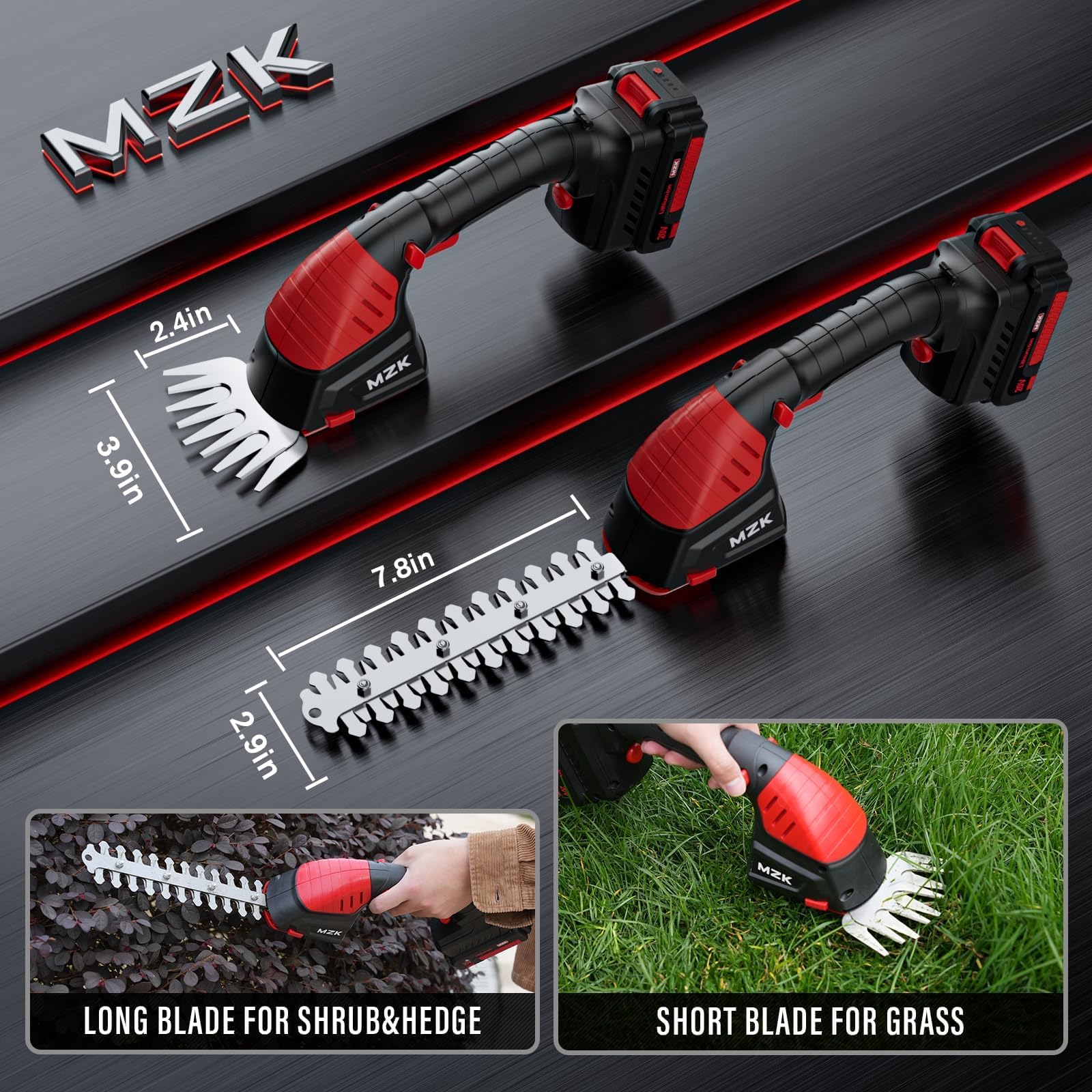 MZK ergonomic anti-skid handle for comfortable control during use