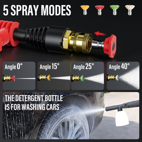 MZK foam cannon creates rich suds for thorough cleaning