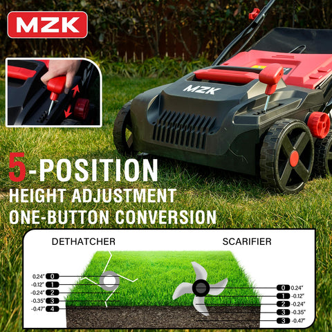 Quick-switch 2-in-1 blades for dethatching and scarifying