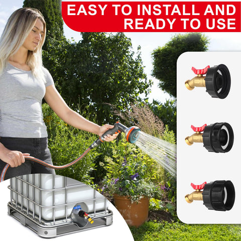 Mzcvriru tote adapter in garden irrigation setup for efficient watering.