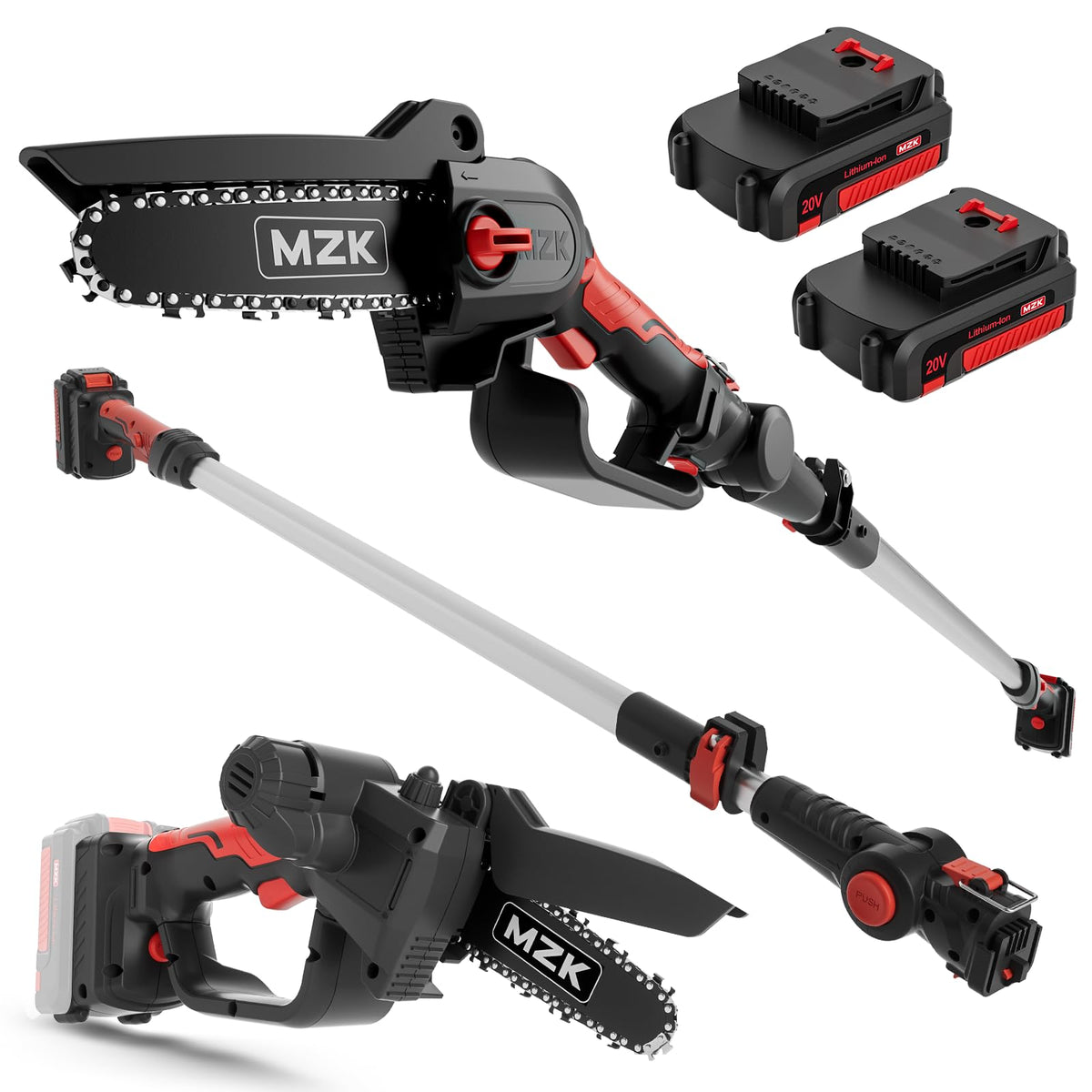 MZK 2-in-1 pole saw for safe high-reach pruning