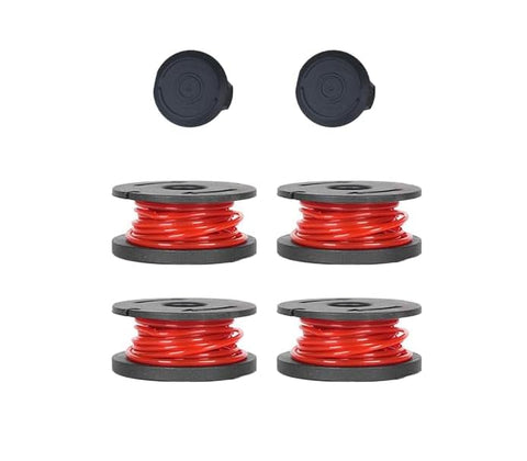 MZK string trimmer replacement spools and spool cover for quick yard tasks.