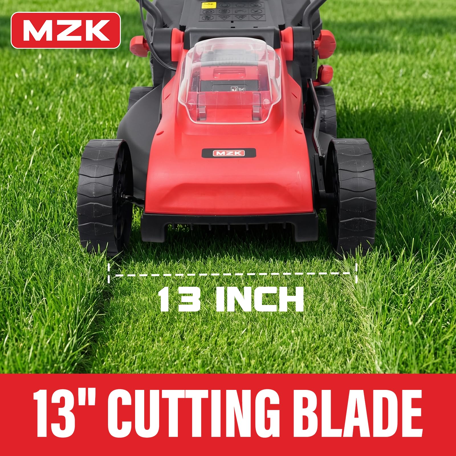 MZK LM13B8 30-liter grass bag reduces emptying frequency during cleanup