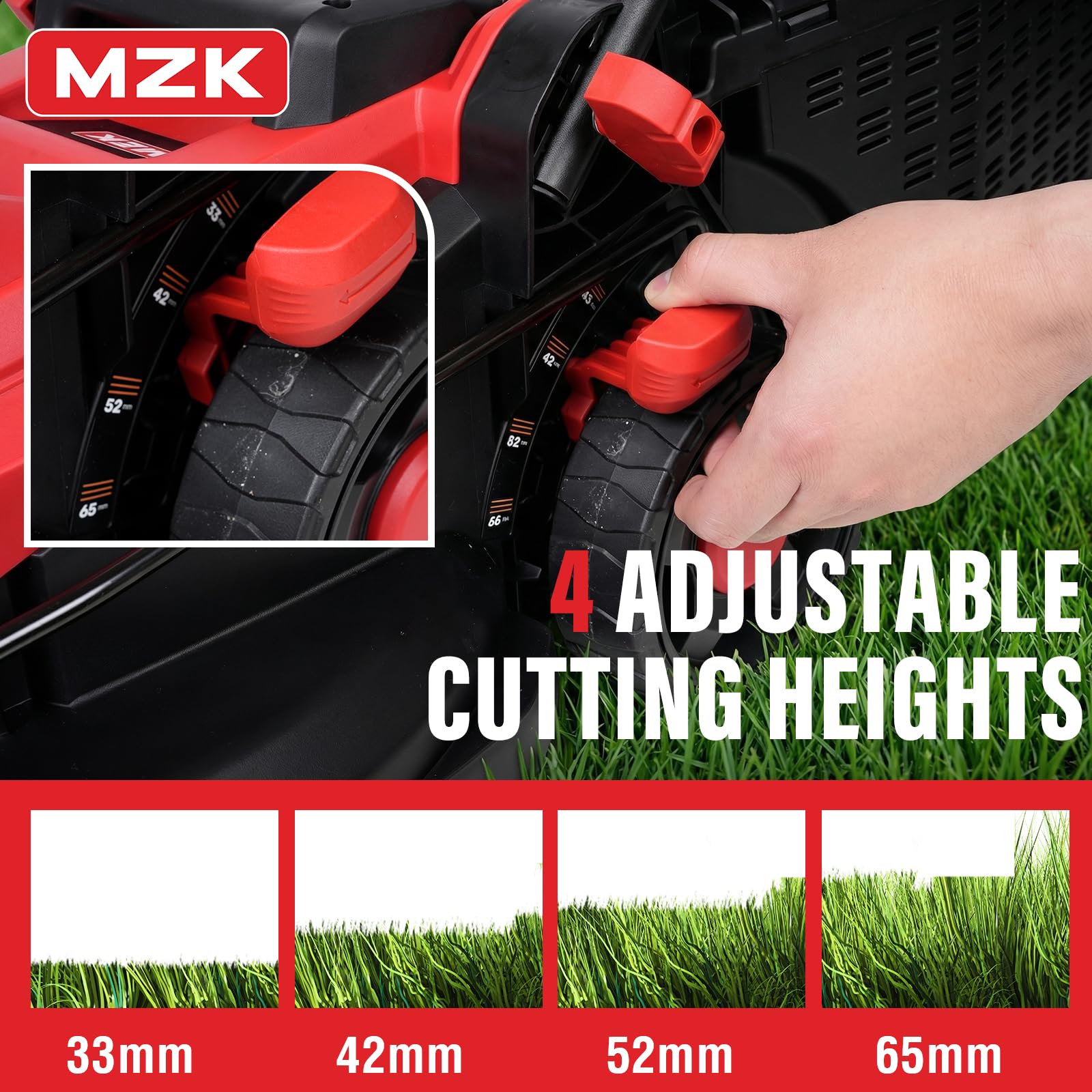 MZK LM13B8 dual 4.0Ah batteries extend runtime for medium yards