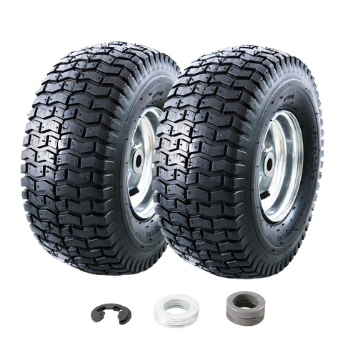 MZREXN 15x6-00-6 tire and wheel assembly front view for quick replacement