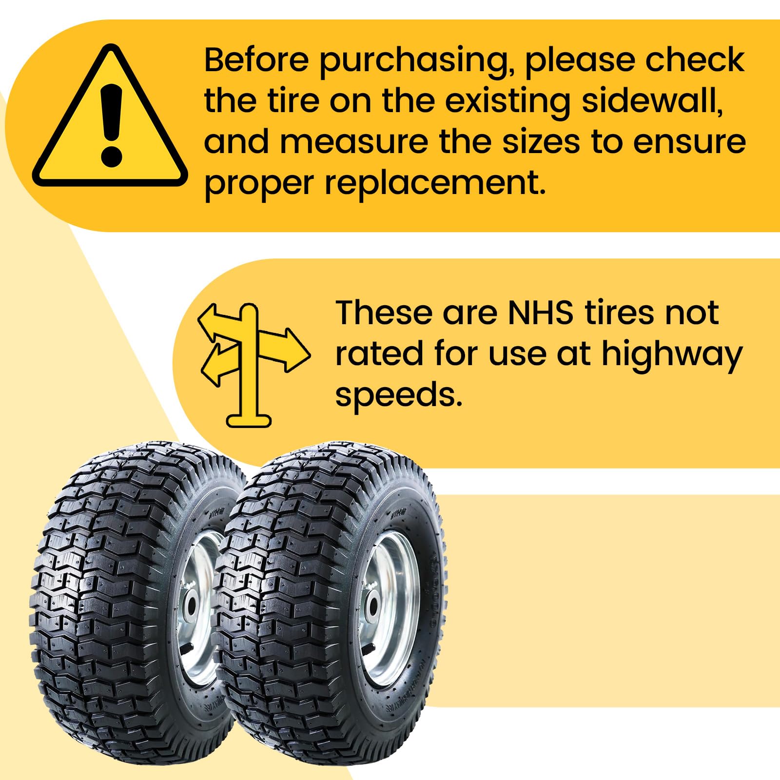 MZREXN 4-ply rubber lawn tire enhances durability and ride quality
