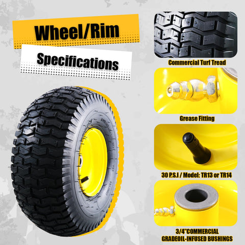 MZREXN tubeless lawn tire sheds water for steady traction