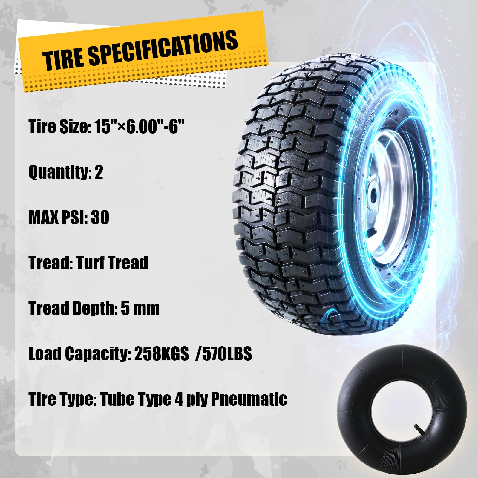 MZREXN turf tread design provides better traction and lawn protection