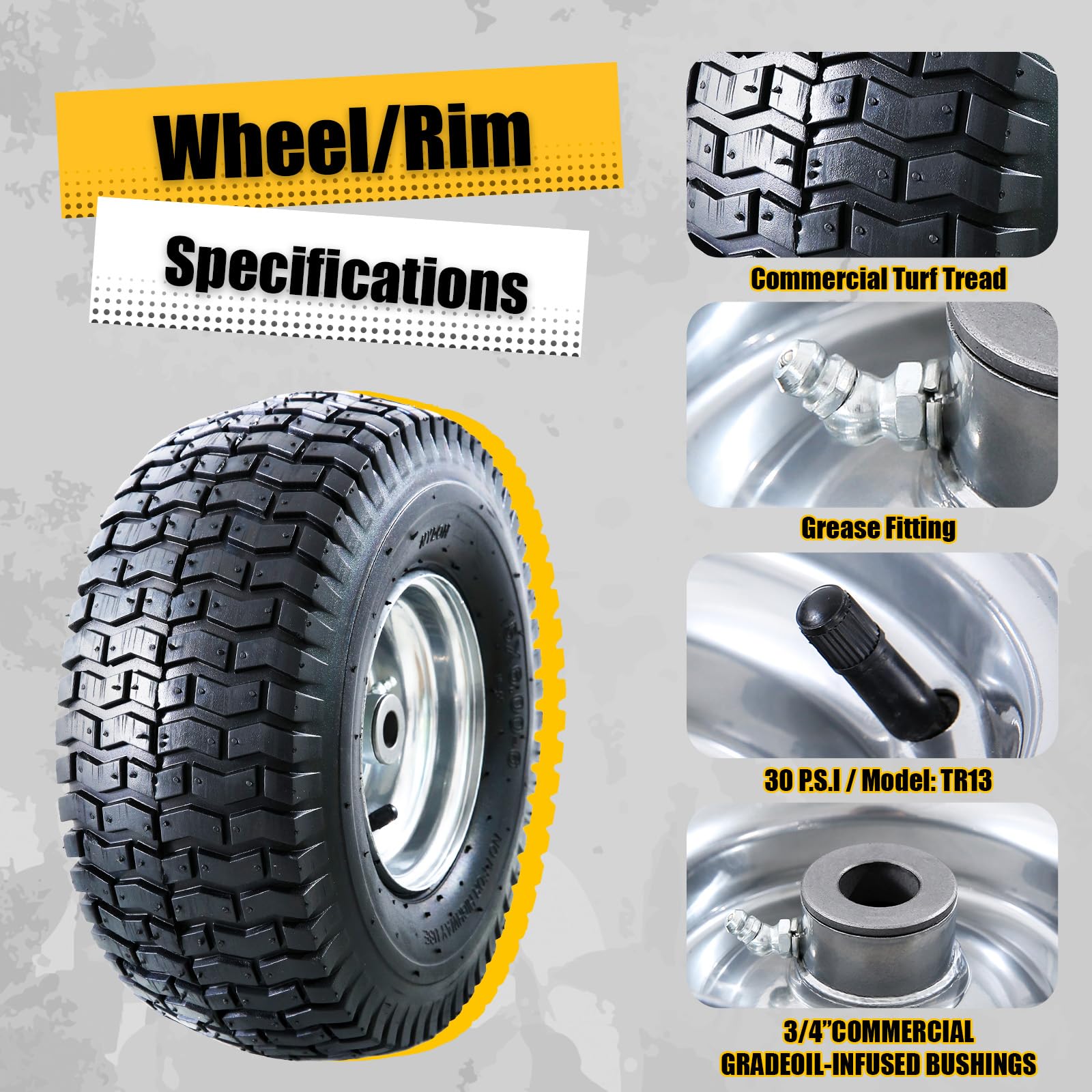 MZREXN grooved tread aids water drainage for slip resistance