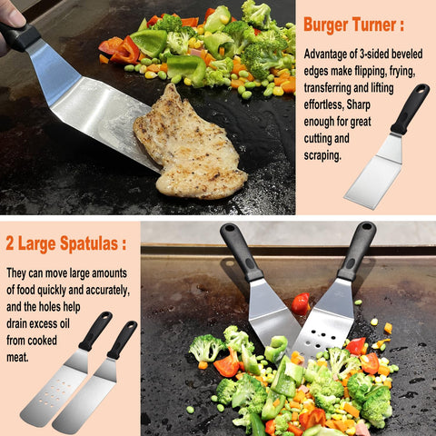 N NOBLE FAMILY meat claws arranged with spatulas for efficient lifting