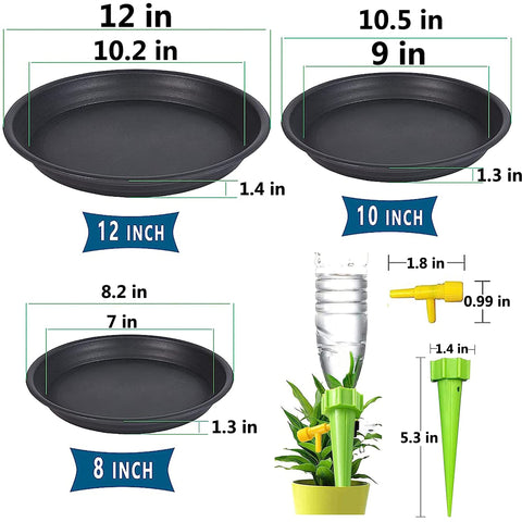 NABAOXUN 10-inch plant tray front view ideal for larger planters.