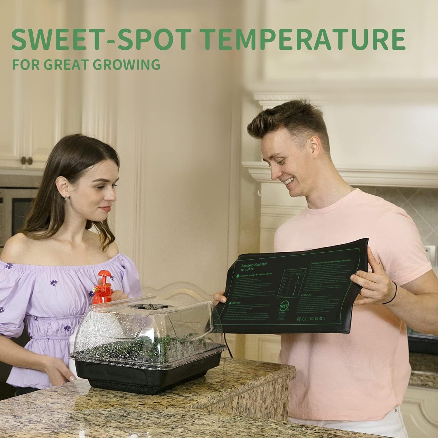 Nacaro Seedling Heat Mat 3-Pack ideal for multiple trays