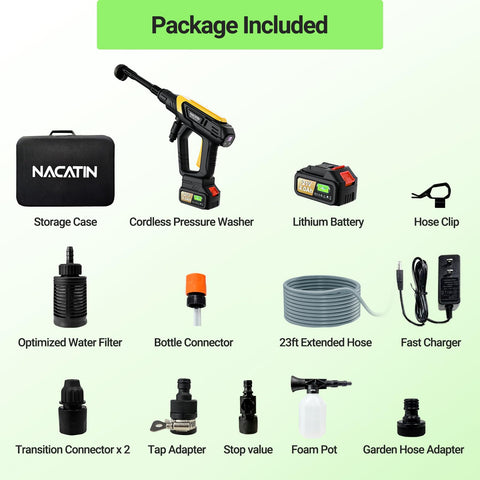 NACATIN 23ft reinforced hose extends reach for larger tasks