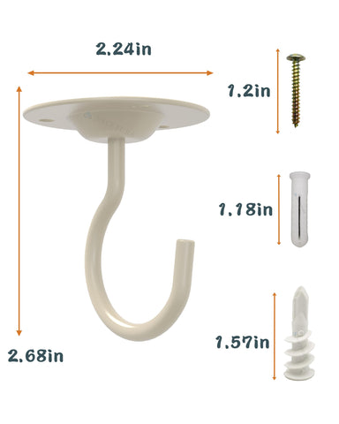 NACETURE white plant hanger bracket for indoor and outdoor use