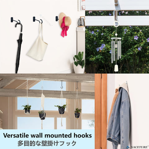 Naceture planter-hanger ceiling hook for pots and baskets.