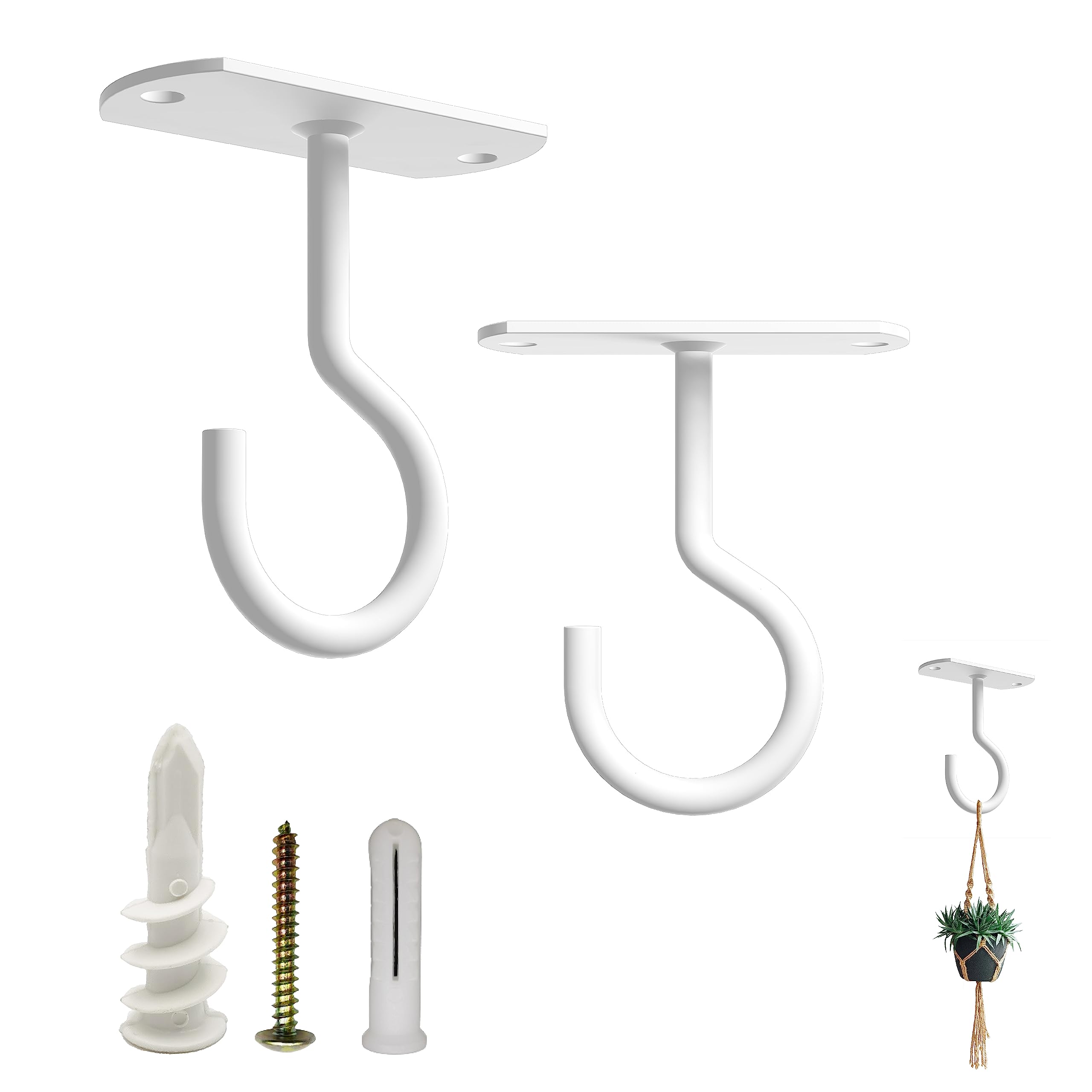 Naceture heavy-duty ceiling hook 2-pack for indoor or outdoor mounting.