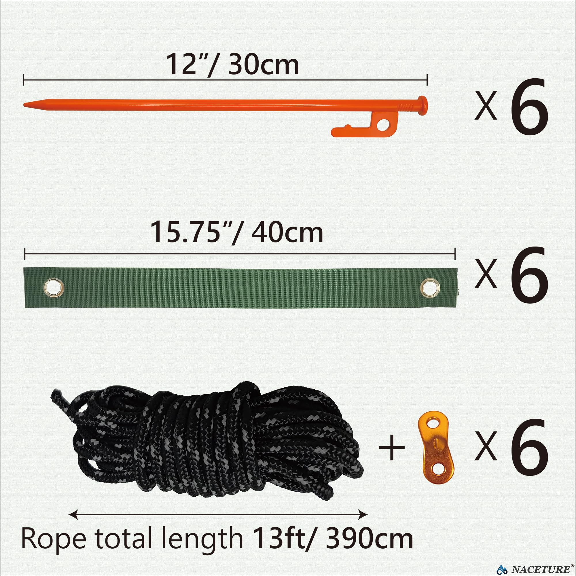 NACETURE metal stakes provide stable anchor points in gardens.