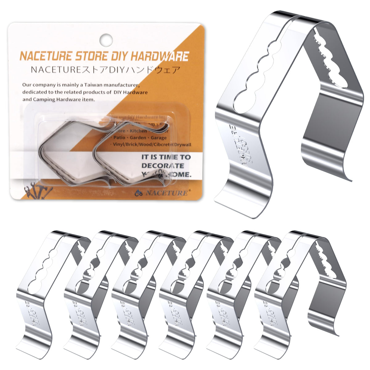 NACETURE six-pack probe clip on grill grate with four-hole design for multiple probes.
