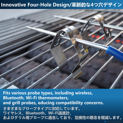 Close-up of NACETURE stainless steel clip for durability.