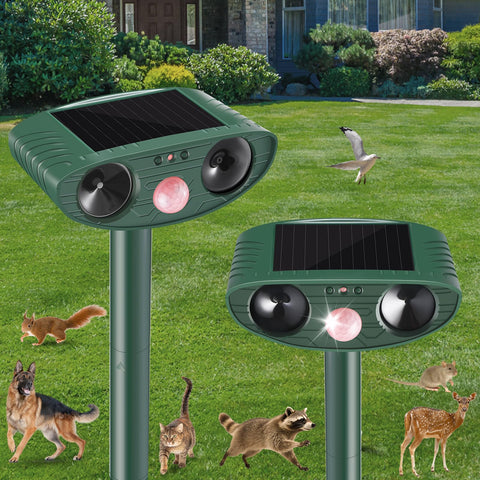 Nacoman cat repellent outdoor guards the garden from wandering felines.