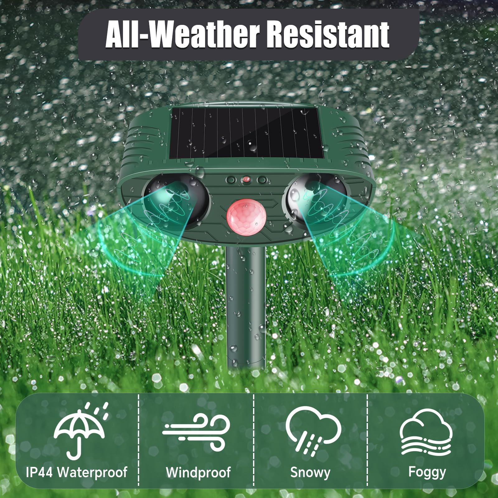 Nacoman raccoon deterrent prevents nocturnal visits to trash and gardens.