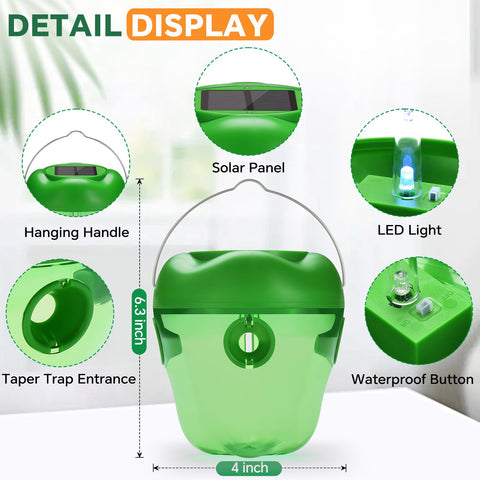 Nacoman Wasp Trap transparent casing allows quick monitoring of captures.