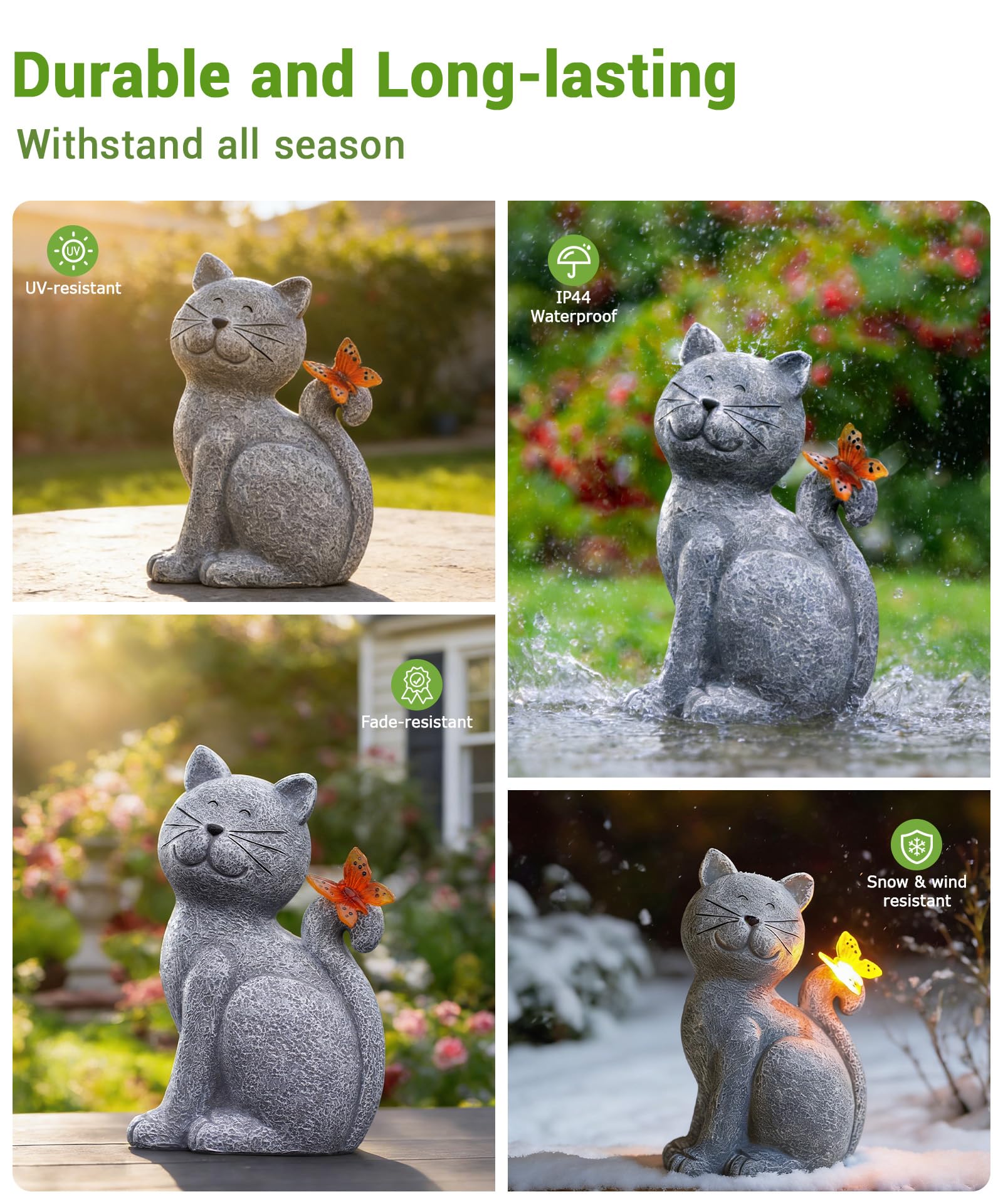Nacome home decor statue adds charm to garden and patio.