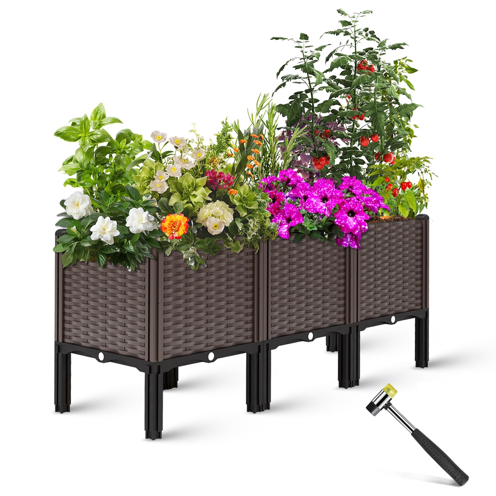NACREEN Garden Boxes in an outdoor raised bed with legs for easy gardening.