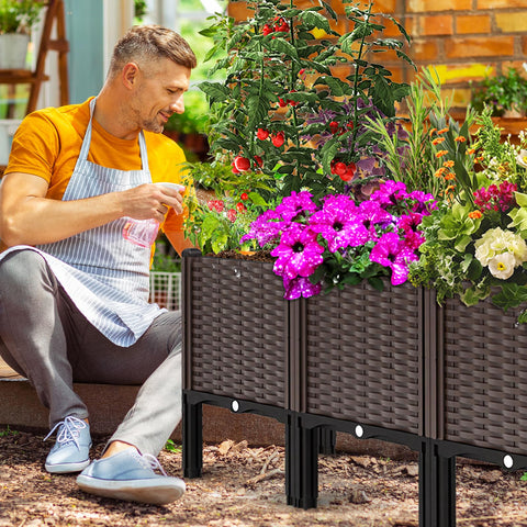 NACREEN boxes create separate zones for vegetables and herbs with drainage control.