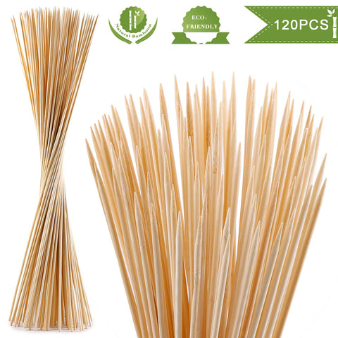 NadaKin semi-pointed skewers pierce food safely for family-friendly backyard barbecues.