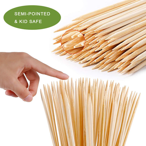 NadaKin open-fire skewers, heavy duty bamboo for kebabs and vegetables.