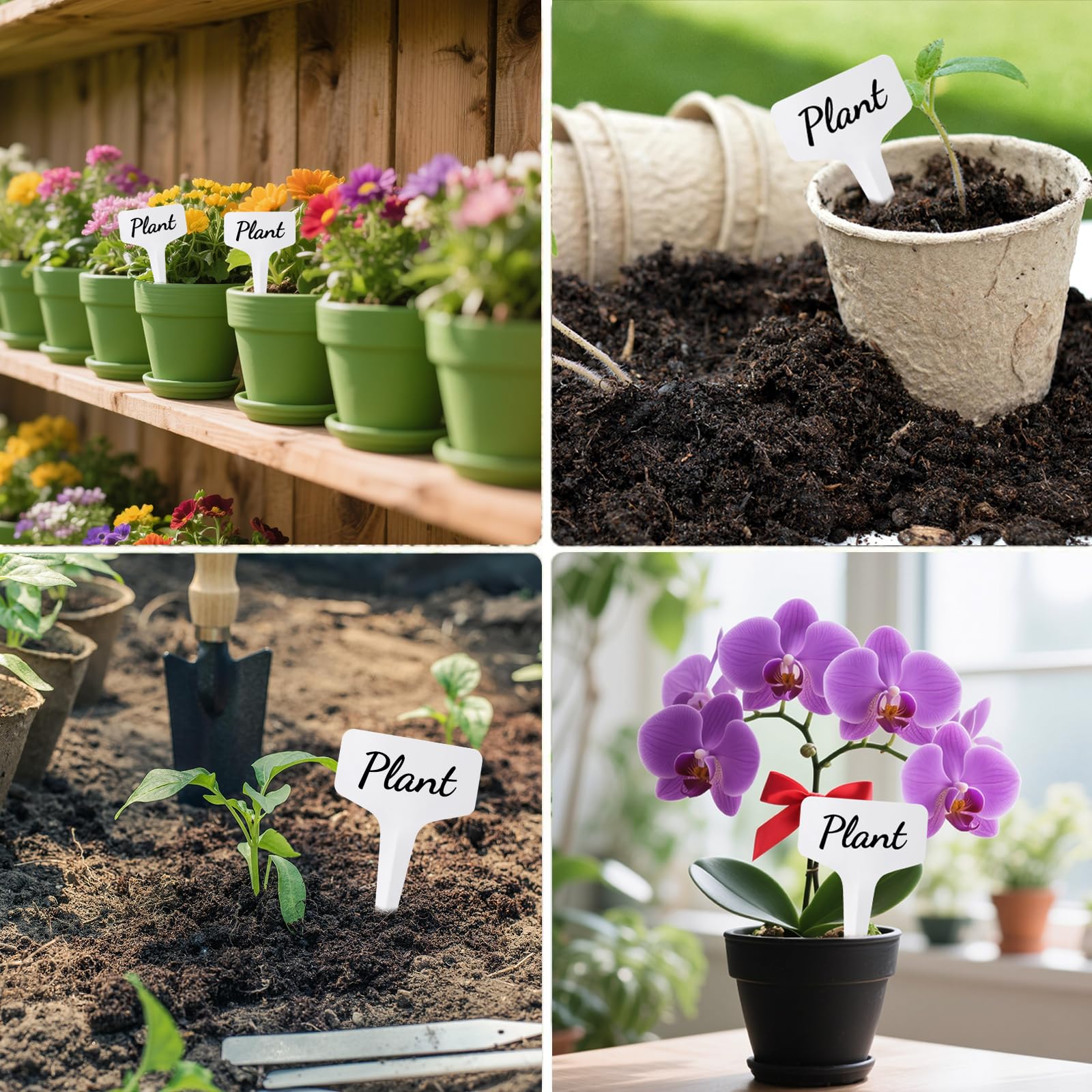 NadaKin T-shape plant stakes simplify labeling and garden organization