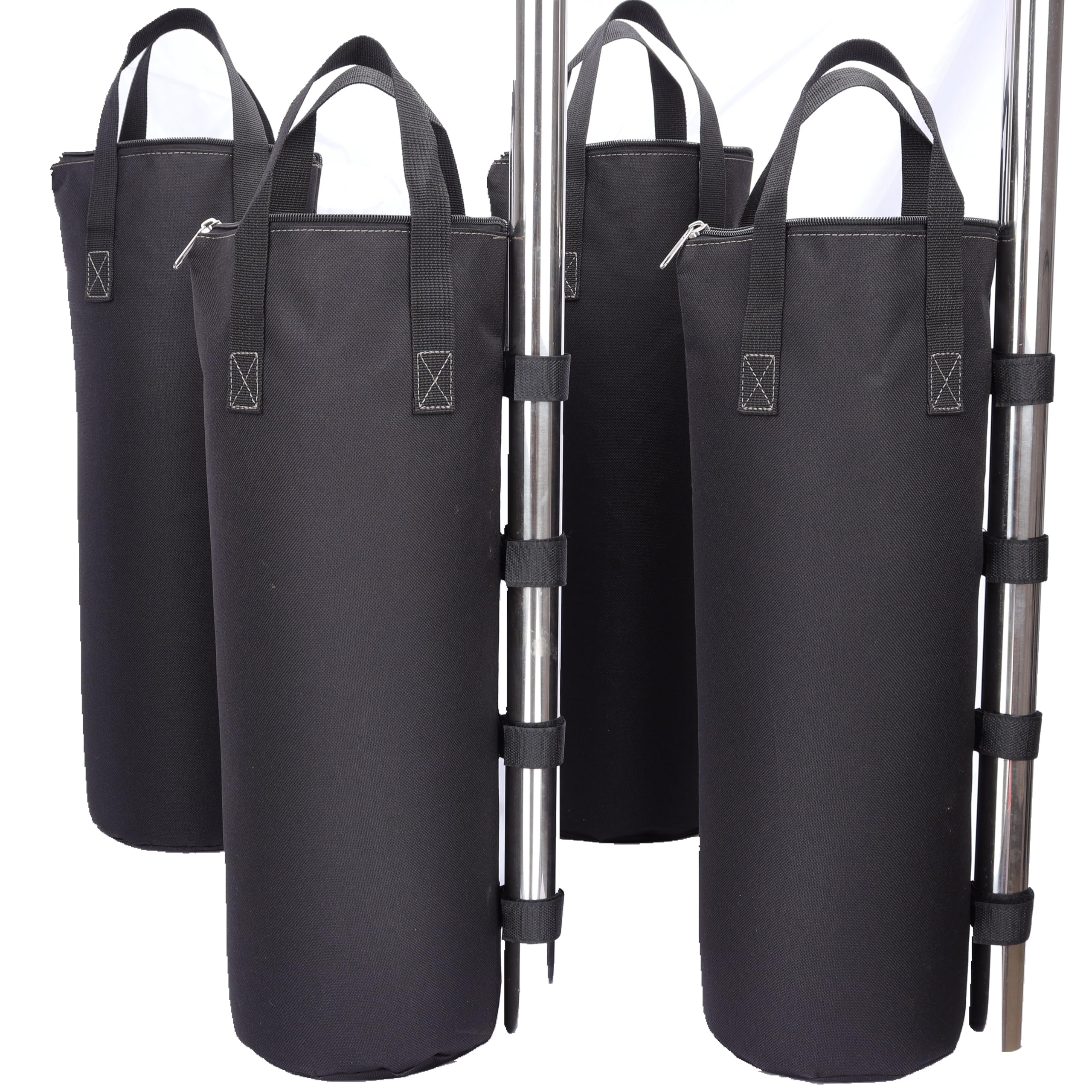 Nadrocene zipper-top sandbags with closure keep canopy legs secure during windy days.